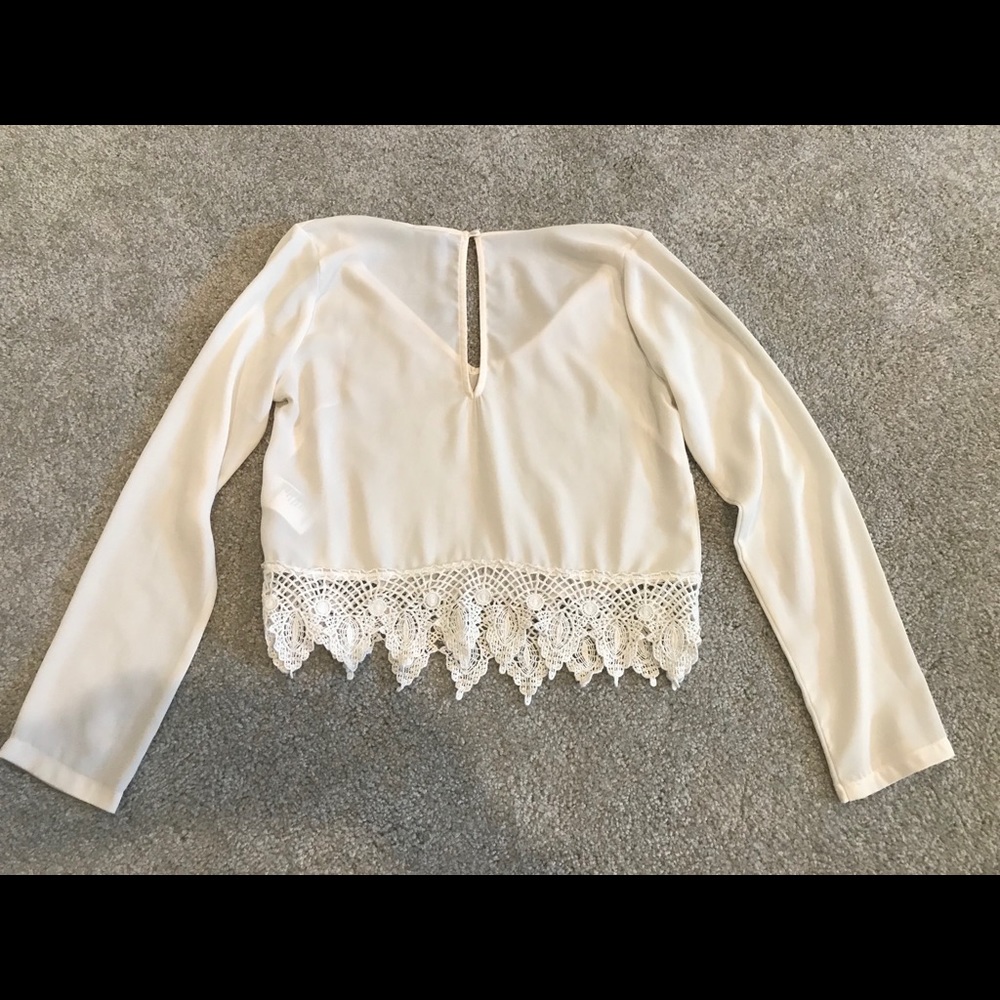 Urban Outfitters Ecote Blouse with lace detail.